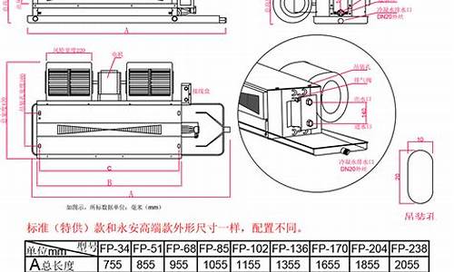 风管机空调尺寸_风管式空调尺寸